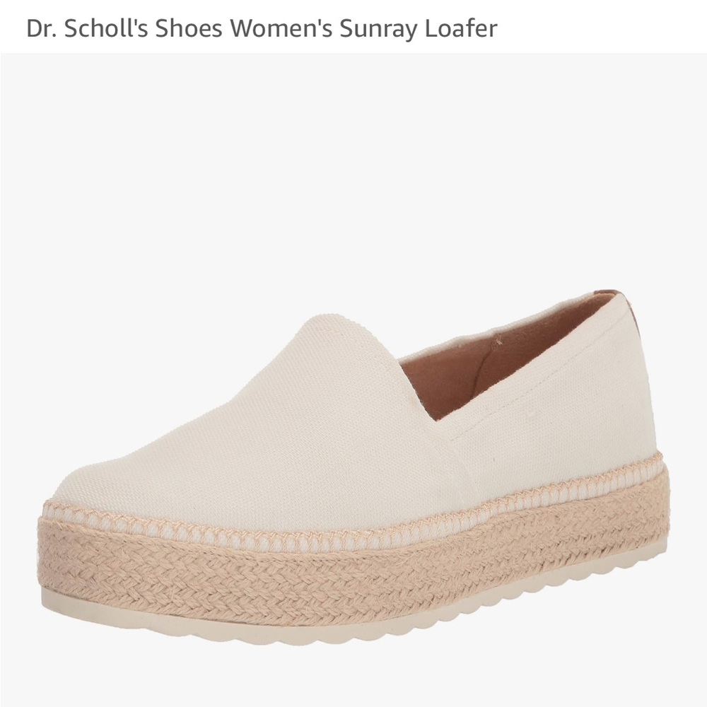Dr. Scholl's Women's Cream Sunray Espadrille Platform Loafer